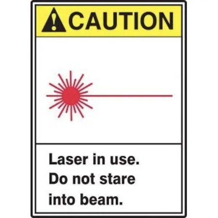 Accuform Radiation & Laser Sign, 10 in H x 7 in W, Accu-Shield MRAD611XP